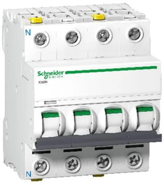 Schneider Electric Acti9 iC60N 3P-N 16A Double terminal C-characteristic 6/10kA 230V Width 72mm
