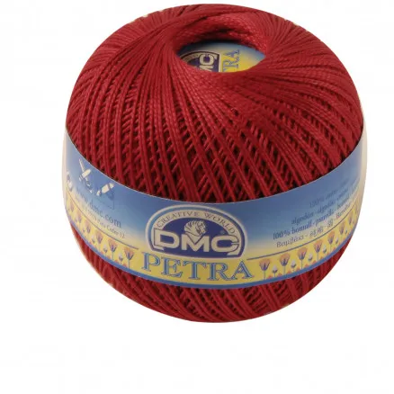 DMC Petra No. 5 Crochet Yarn Unicolor 5321 Red