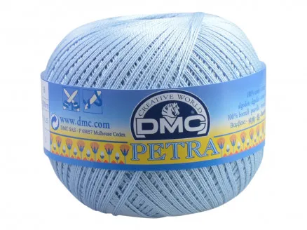 DMC Petra No. 8 Crochet Yarn Unicolor 54518 Light Blue