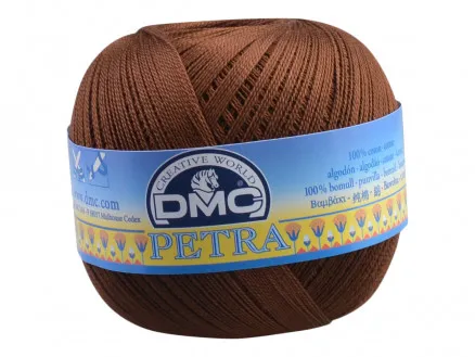 DMC Petra No. 8 Crochet Yarn Unicolor 5938 Brown