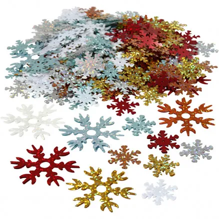 Sequins, assorted colours, diameter 25+45 mm, 250 g/ 1 pc.
