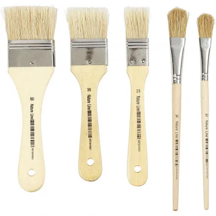 Varnish brush, L: 18.5-21.5 cm, W: 13-50 mm, flat, 10 pcs / 1 pack.