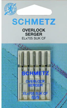 Schmetz Overlock Sewing Machine Needles ELx705 SUK CF Size 90 - 5 pcs